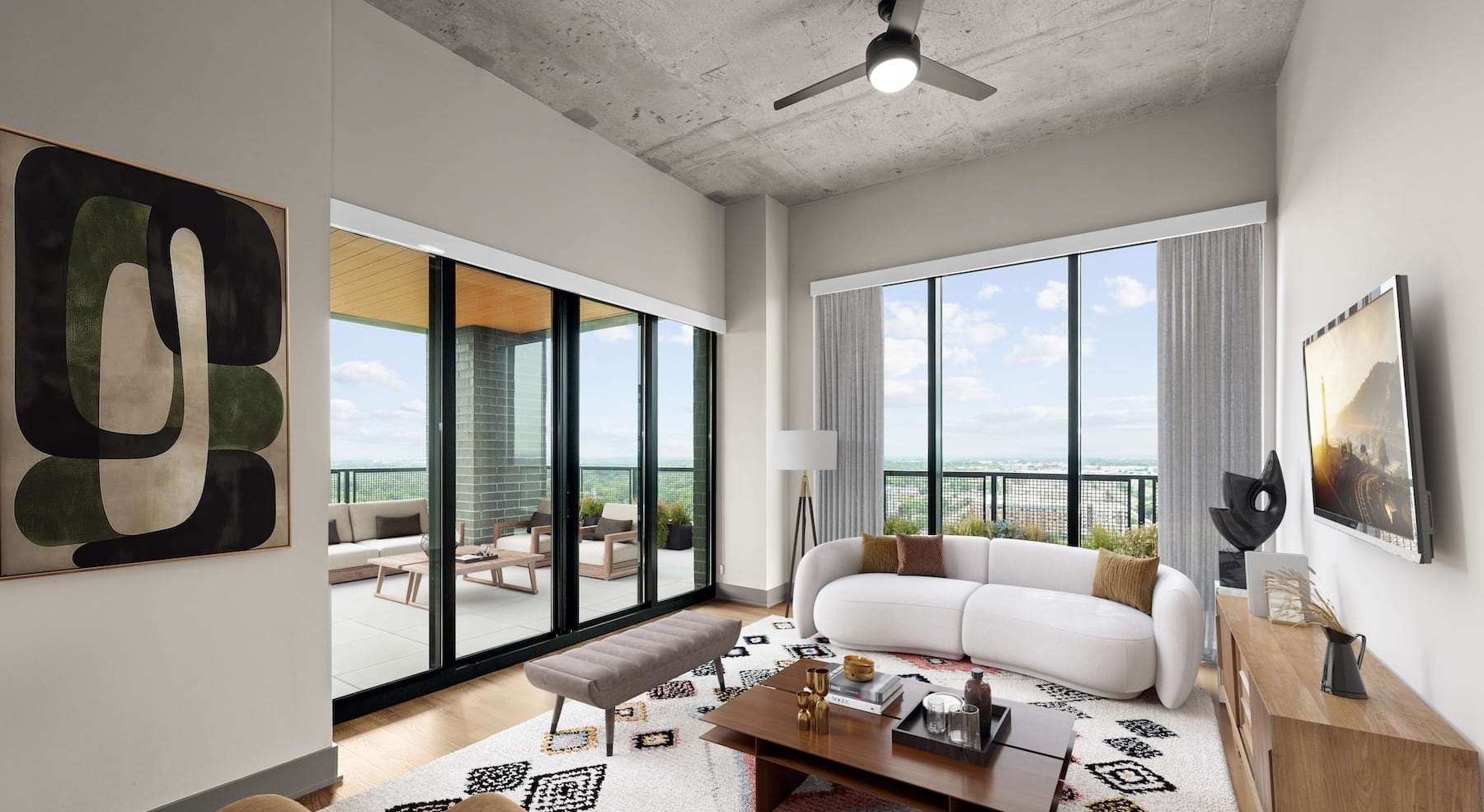 Living Room with city views