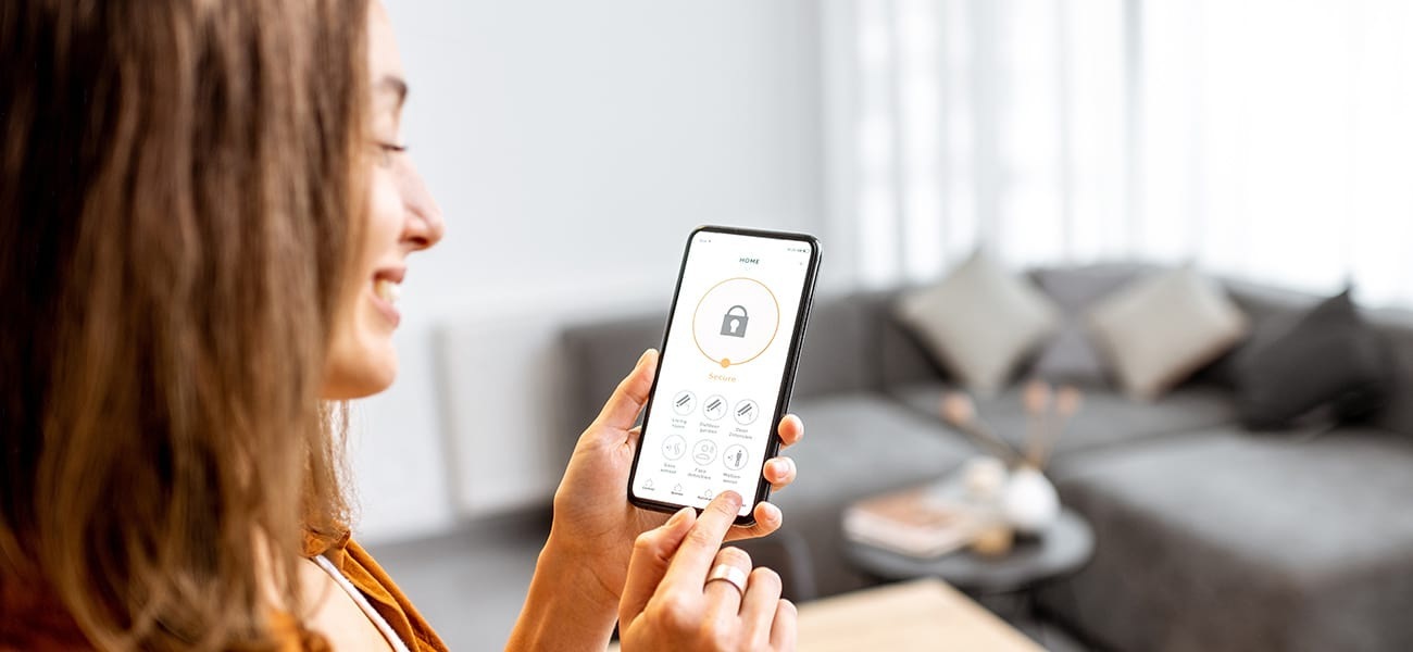 A Smarter Way to Live a woman looking at her smart phone