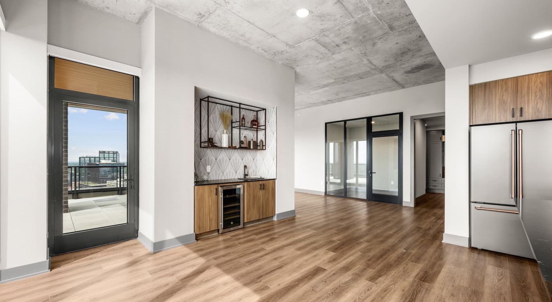 spacious rooms with views of the area